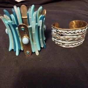 Blue and Gold Tone Bracelet Set